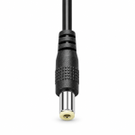 Centered Black DC Barrel Plug Connector